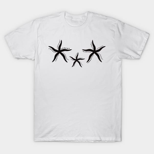 Black starfish T-Shirt by Xatutik-Art